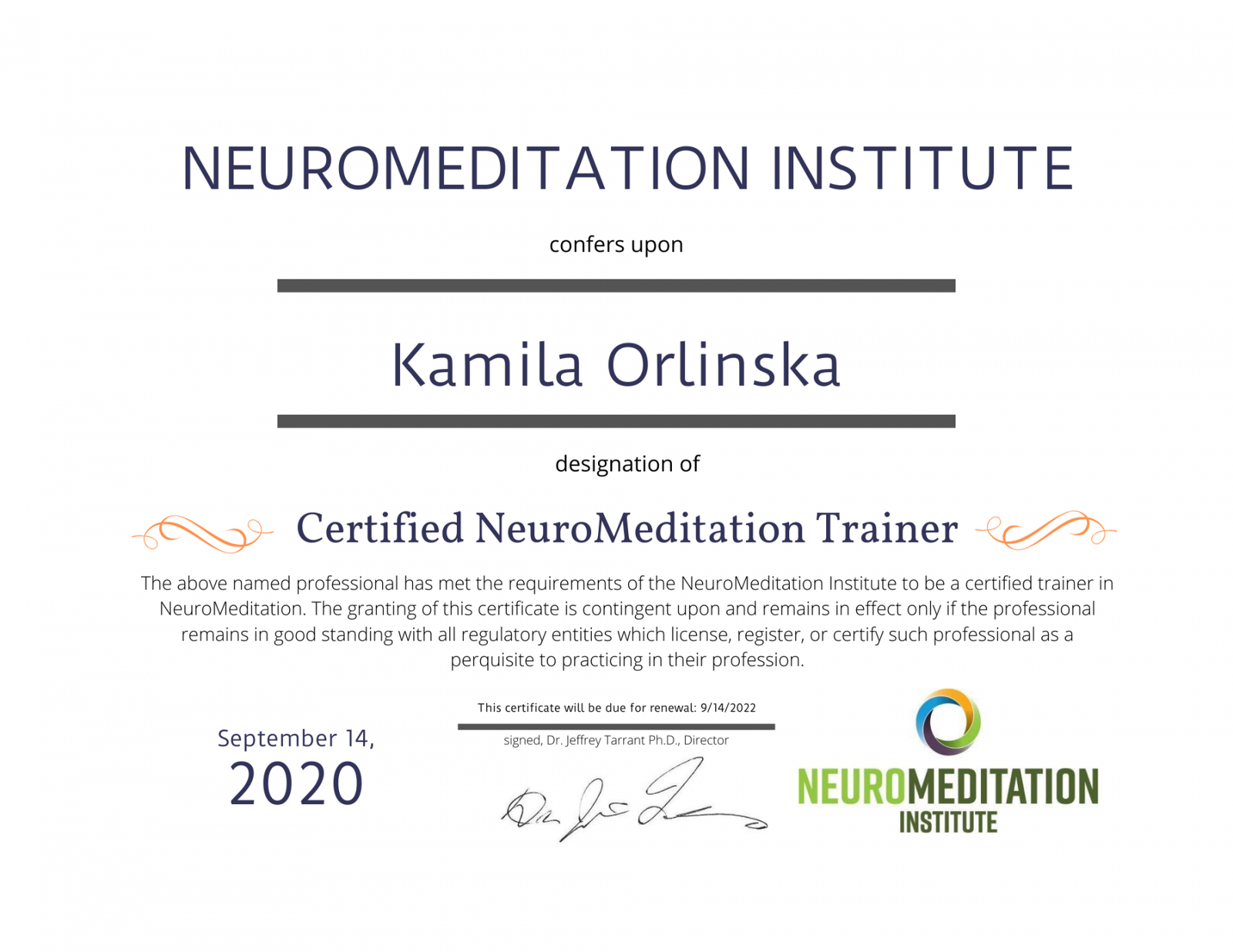 Minazee - Neuromedytacja - Jak medytować, kursy medytacji - certyfikat